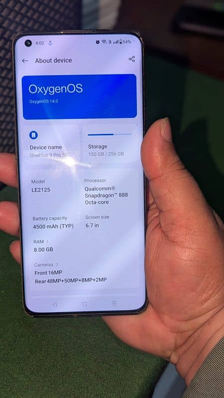 one Plus 9 Pro 8/256 GB Dual Sim 4