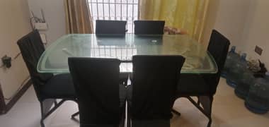 Six person dining table table