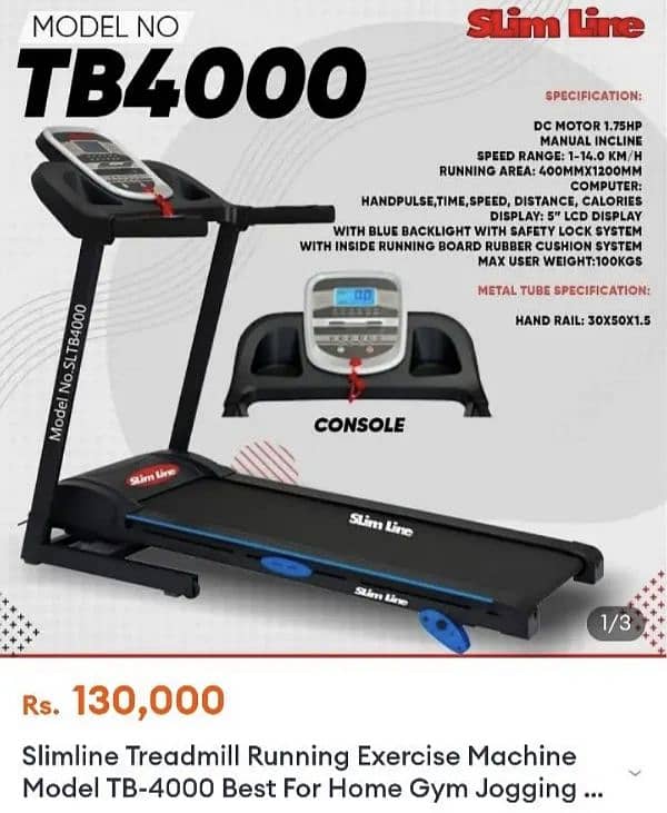 Brand New Slimline TB-4000 Treadmill For Sale in 10/10 Condition 4