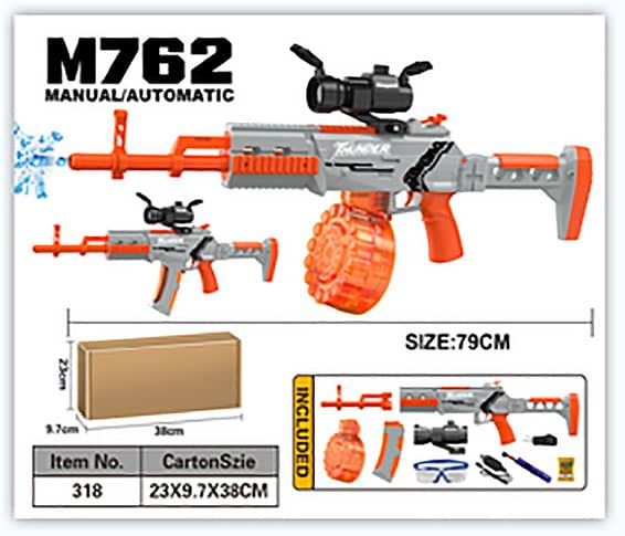 Thunder Blaster Gun M762 Automatic Gun with Telescope Electric Rifle 2