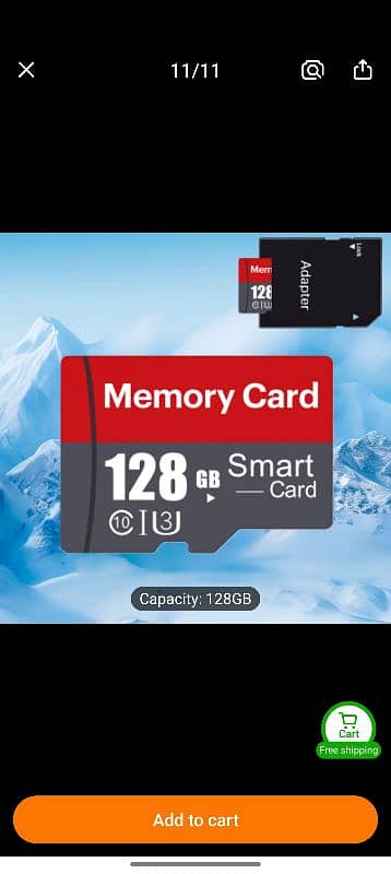 Memory Card 128GB with Adapter 1
