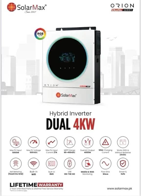 SolarMax Orion 4KW Dual - PV5000 Hybrid Solar Inverter 1