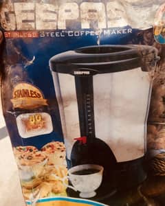 New Geepas 50-Cup Coffee Maker – Stainless Steel, PKR 18,000!