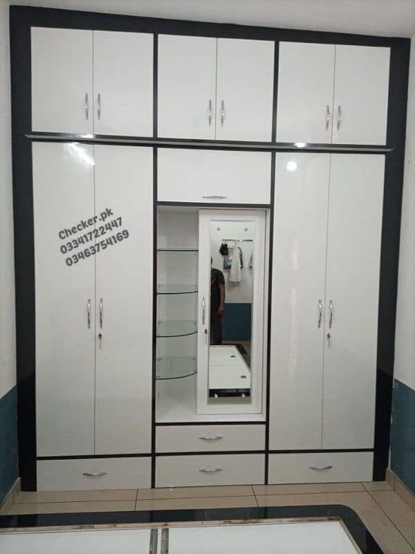almari, upper cabinet style wardrobe, sliding cupboard kitchen cabinet 4