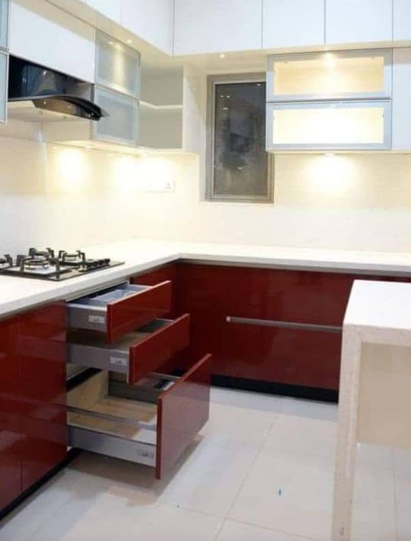 almari, upper cabinet style wardrobe, sliding cupboard kitchen cabinet 5