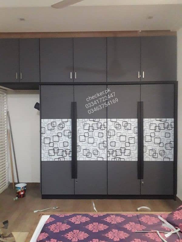 almari, upper cabinet style wardrobe, sliding cupboard kitchen cabinet 13
