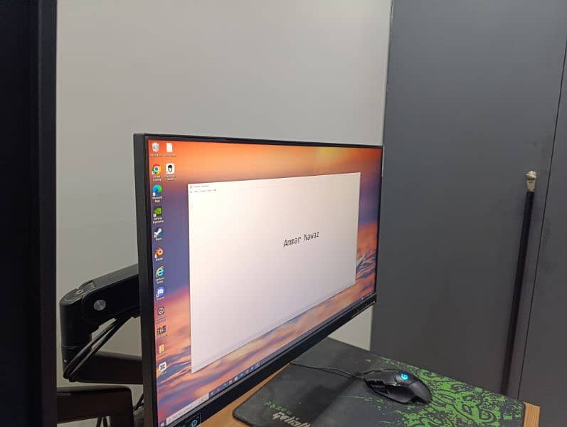 2k 75hz monitor with Dual arm stand 3