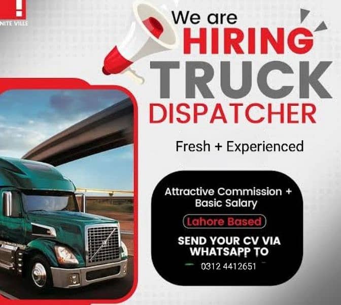 Job Available - Customer Service Truck Dispatch 0