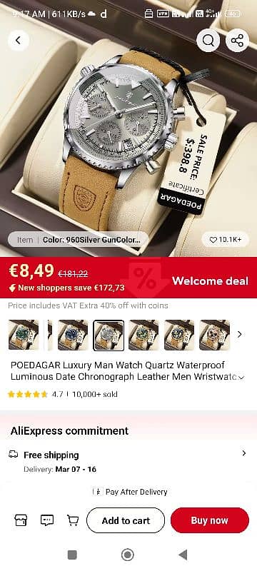 POEDAGAR Luxury Man Watch Quartz Waterproof 1