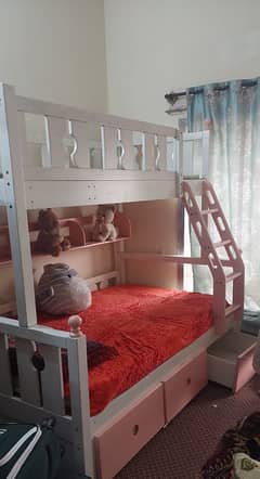 children’s bunk bed wooden