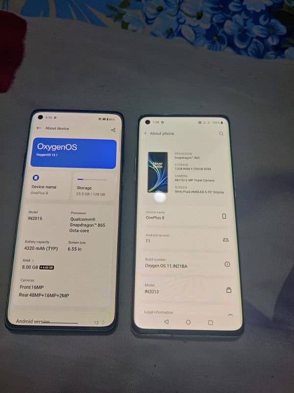 OnePlus 8, 12/256, and 8/128, dual sim approved. 0
