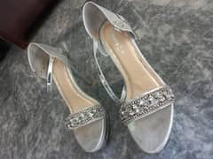 Bridal Sandals - Silver - Size 7