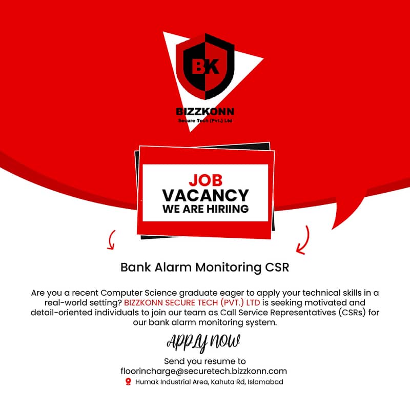 CSR Required for Bank Alarm Monitering System 0