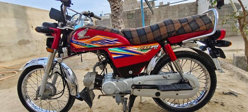 Honda CD70 Red Colour 2020 Model 1