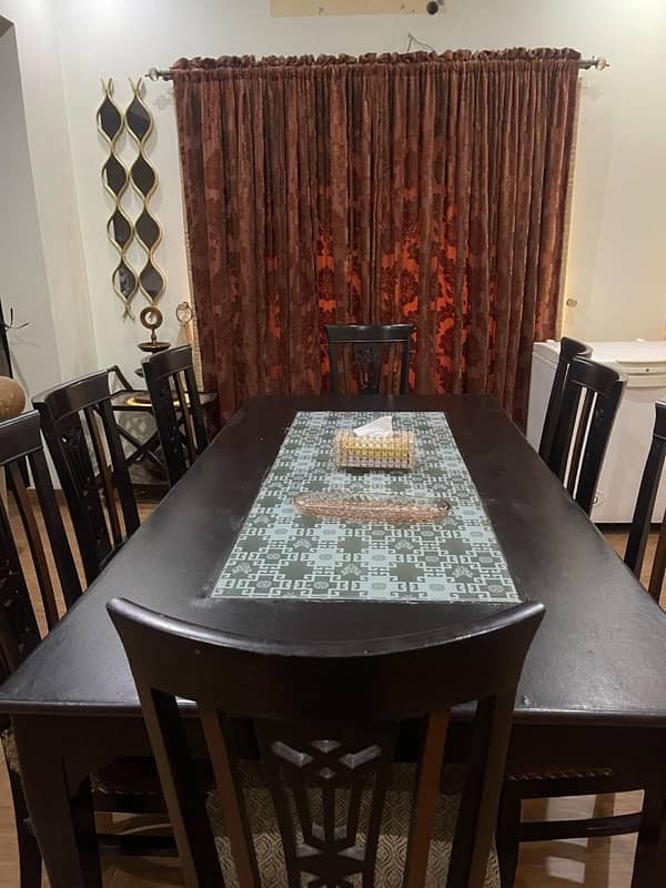 Dinning table with eight chairs 4