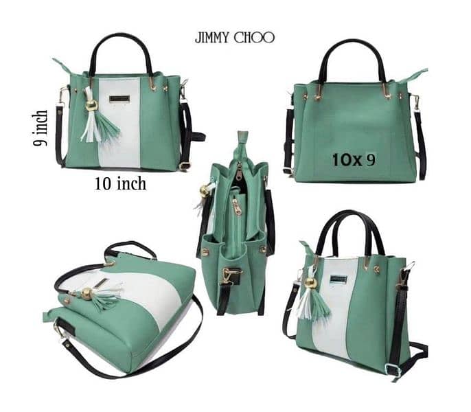 Chic Green 5Pcs Women Hand Bag set 1