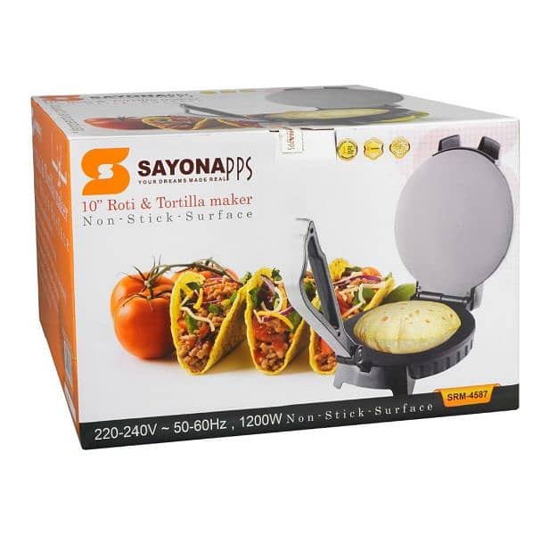 Roti & Tortilla maker Non-Stick-Surface 1