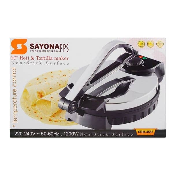 Roti & Tortilla maker Non-Stick-Surface 2