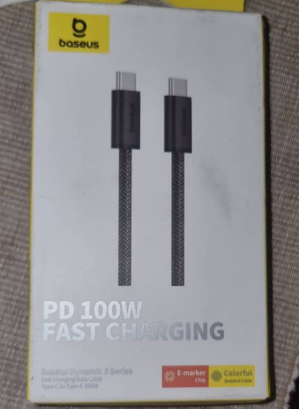 BASEUS TYPE C 100W SUPPORTED ULTRA FAST CHARGING CABLE 0