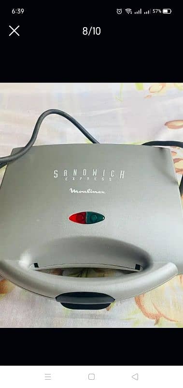 moulimex sandwich toaster almost new 6