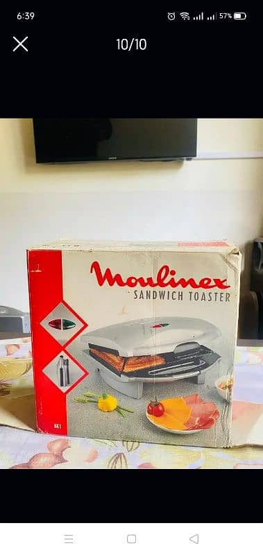 moulimex sandwich toaster almost new 8