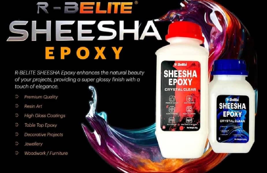 1.5 kg Sheesha Epoxy Resin 100% Imported Original Bubble Free Ultra. 0