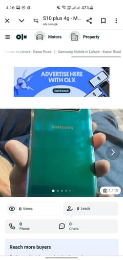 Samsung Mobile S10 Plus