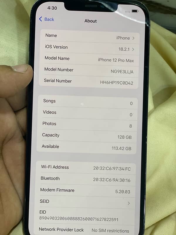 iphon3 12pro max 128gB 10/9 cOnditiOn factory unlocked sim nOn active 6