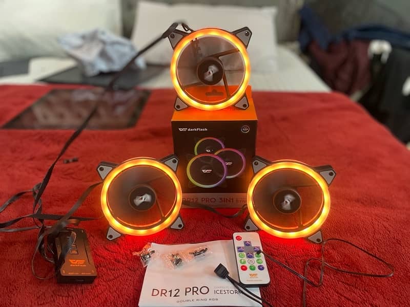 DarkFlash DR12 PRO ARGB 3x FANS WITH ARGB CONTROLLER 10/10 1