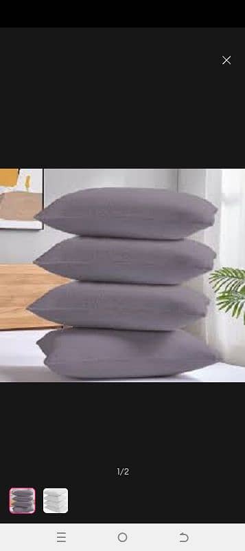 Terry Waterproof pillow Covers 19x29 In white and grey colour 0