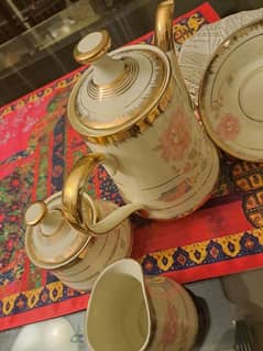 Gold plated tea set luxury item