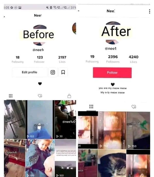 Tiktok Instagram Facebook likes followers & Views  Comments 1