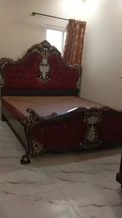 bed and dressing table