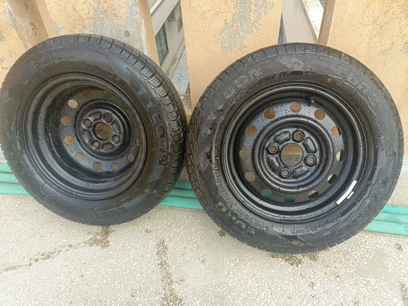 brand new tyres and rims 145/80/R13 6