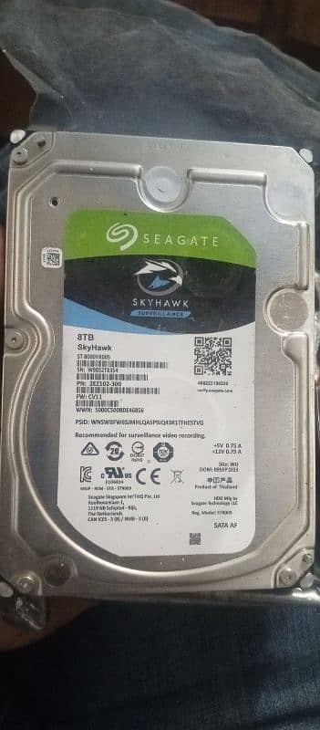 seaGate skyhawk8TB HDD Surveillance 0