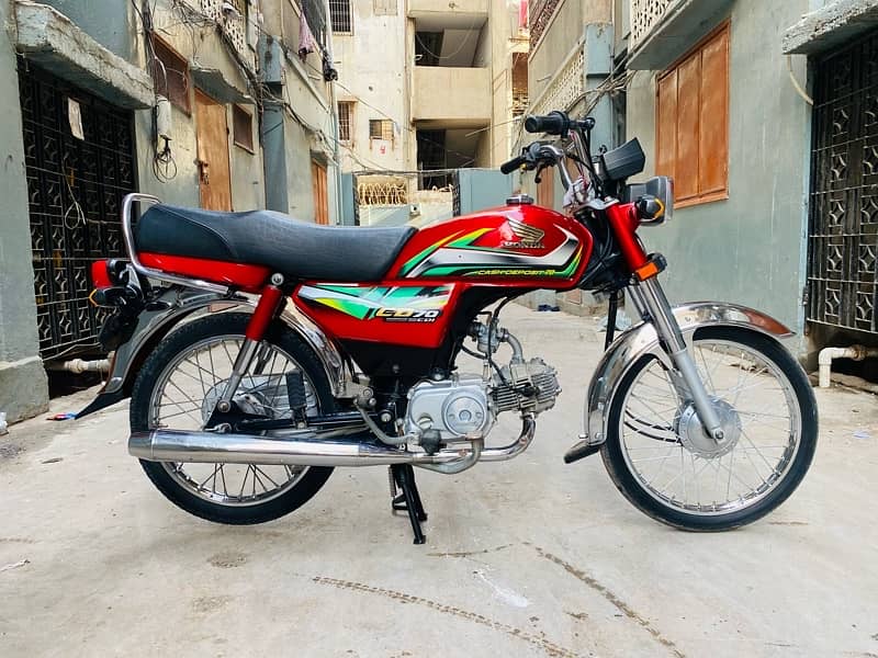 honda cd 70 2022 karachi number 0