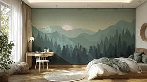 Pvc Wallpaper- 3D wallpaper-Customise wallpaper - Wall flex-Wall paper 1