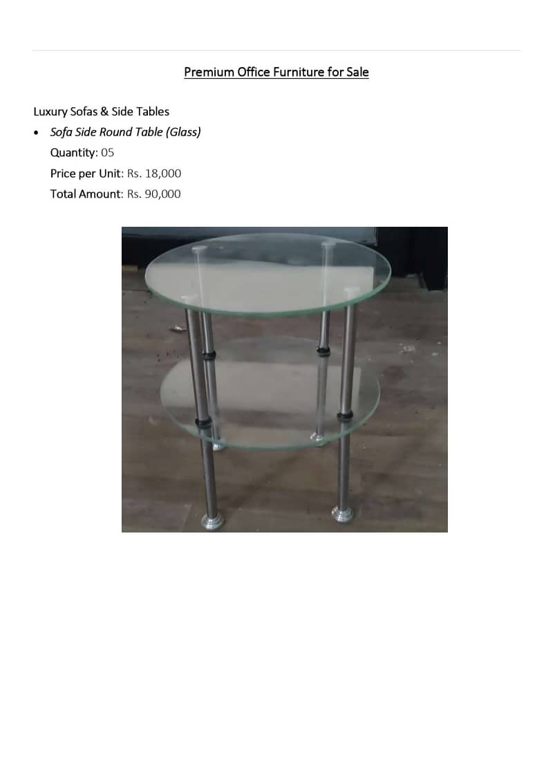 Office Tables/Side Tables/Office Cabinets 2