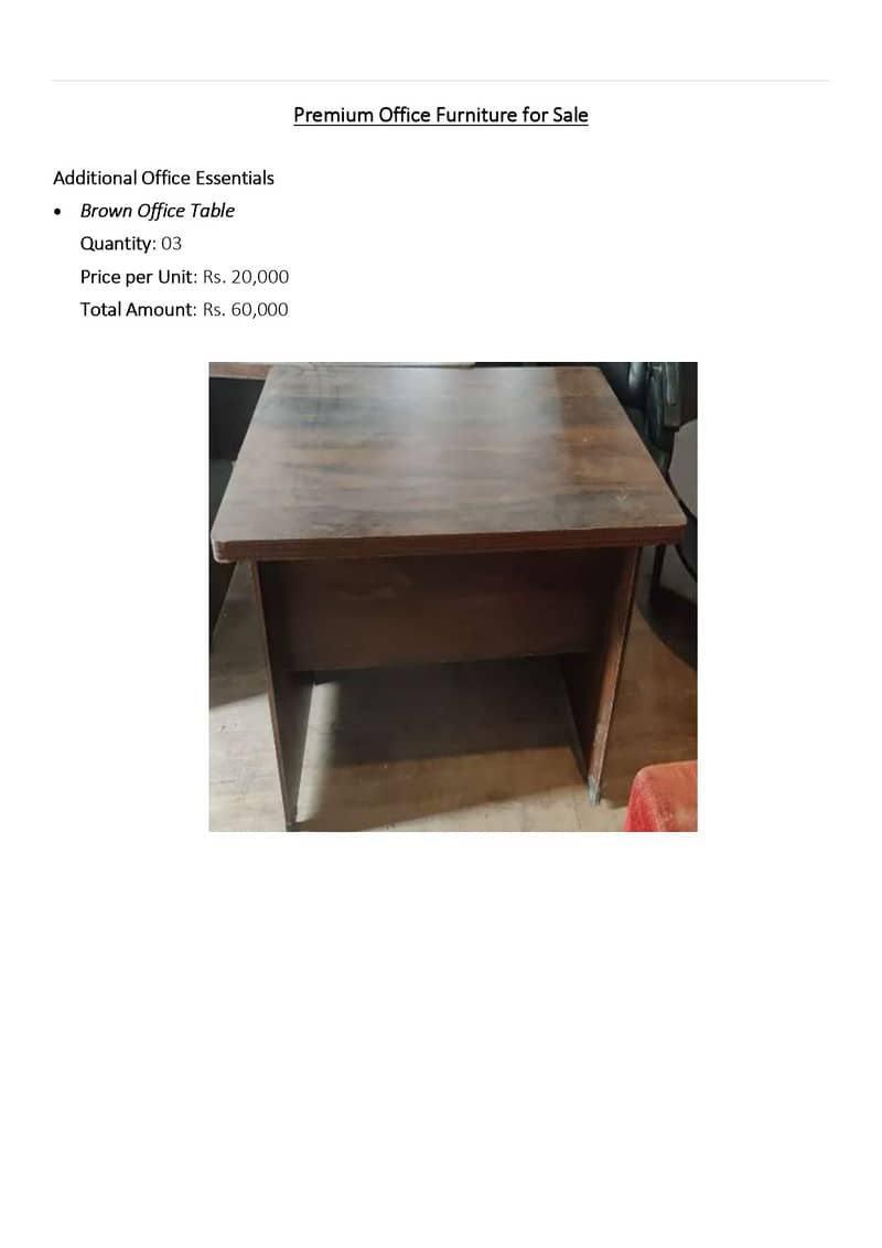 Office Tables/Side Tables/Office Cabinets 4