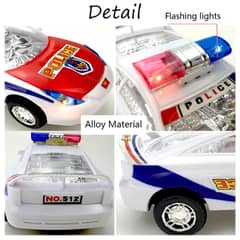 Children's Electric Alloy Simulation Police Car Diecast Model Toy with