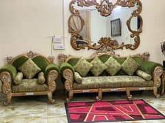 used designer 7 seater sofa set condition 9 by 10 urgently sale