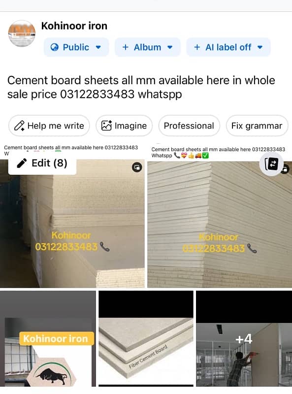 cement board sheets all mm available here in whole sale price 0