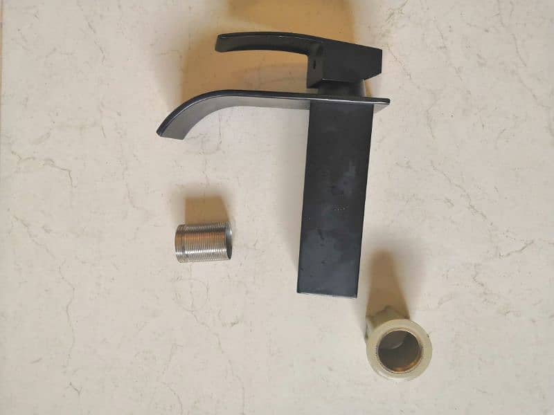 imported waterfall matt black faucet 0