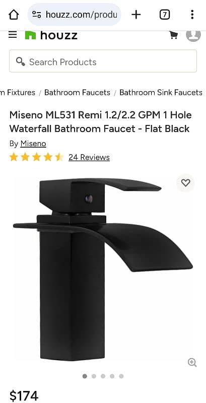 imported waterfall matt black faucet 3