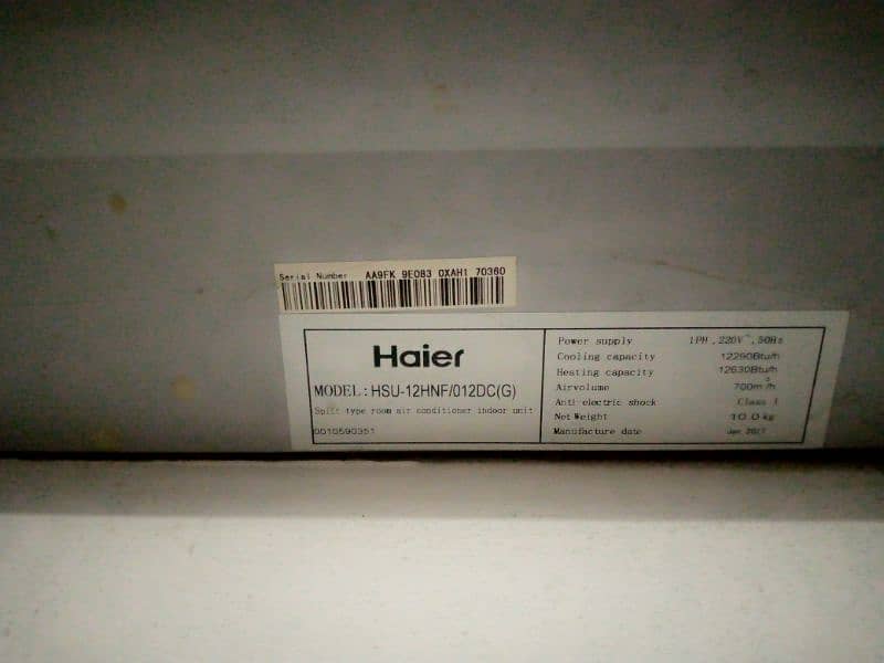 1 ton DC inverter Haier AC , good condition 2