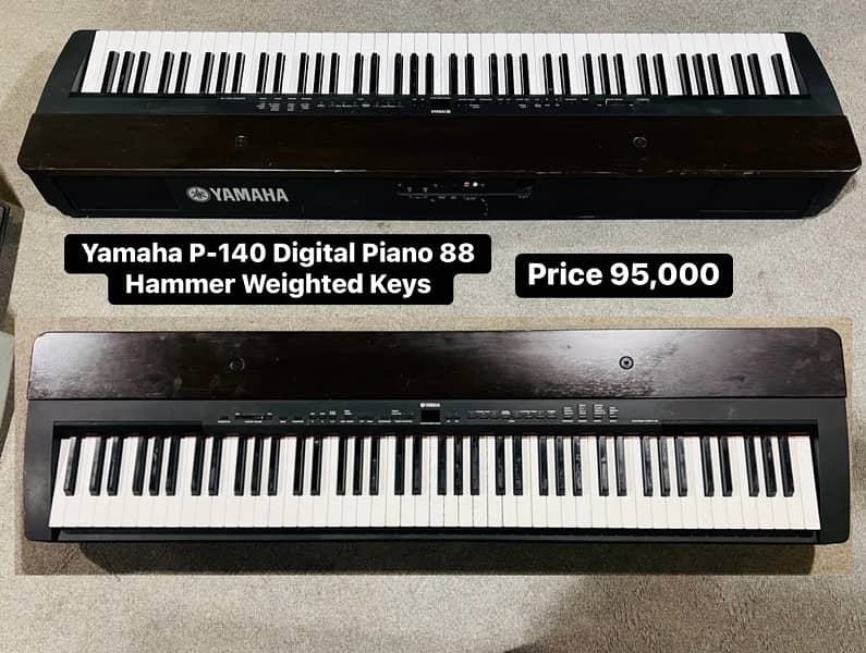 Yamaha P-140 Digital Piano 88 Hammer Weighted Keys guitar keyboard 2