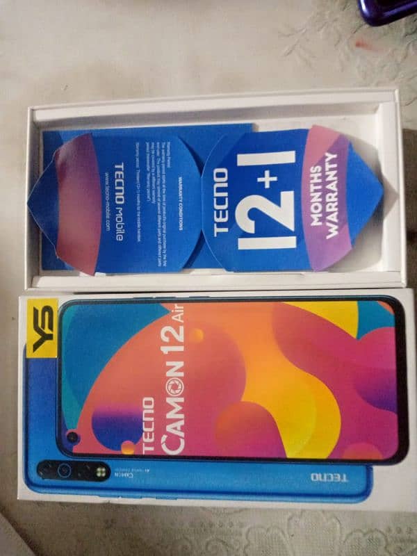 Tecno Camon 12Air   64GB. 4GBRam box charger sath all ok 3