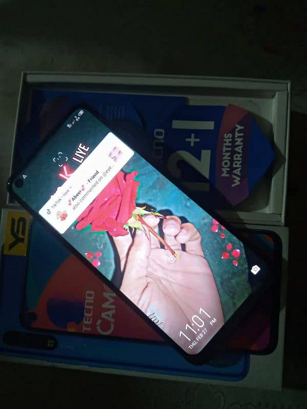 Tecno Camon 12Air   64GB. 4GBRam box charger sath all ok 5