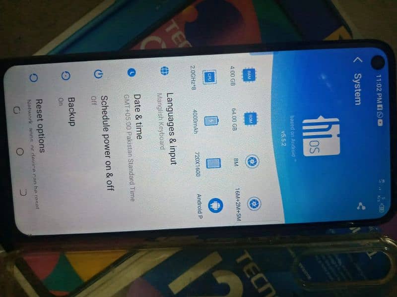 Tecno Camon 12Air   64GB. 4GBRam box charger sath all ok 10