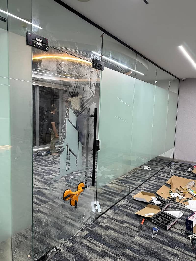 Office glass partition/GlassAluminium/partition work/glass cabine 7